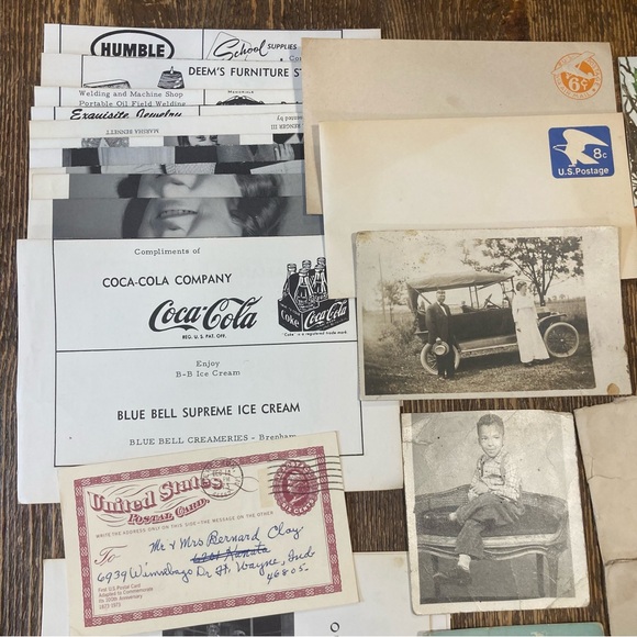 Ephemera Lot | Photos Postcards Playing Cards Yearbook Pages Hymnbook Pages - Picture 2 of 16